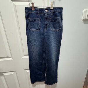 J.crew waist 26 blue jeans high rise slim wide leg